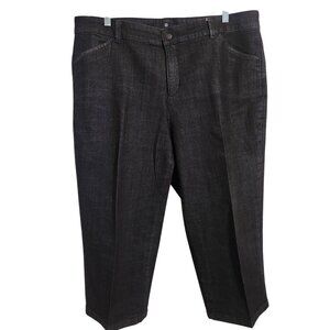 Liz Claiborne Woman Classic Fit Crop Dark Wash Denim Size 18W
